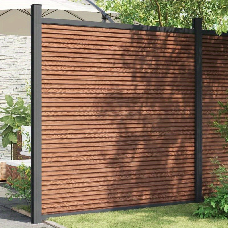 Tuinscherm – Tuinafscheiding – Schuttingpaneel – Privacyscherm – Bruin Houten Paneel – 180x186 cm – Weerbestendig & Eenvoudig Bevestigen