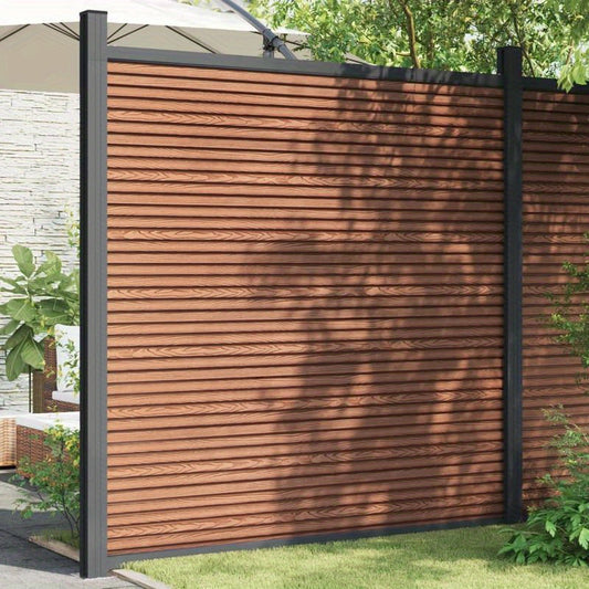 Tuinscherm – Tuinafscheiding – Schuttingpaneel – Privacyscherm – Bruin Houten Paneel – 180x186 cm – Weerbestendig & Eenvoudig Bevestigen