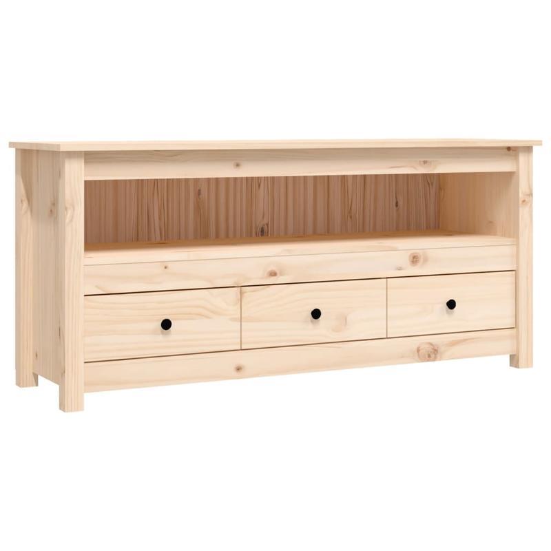 TV-meubel – Tv-kast – Entertainmentmeubel – Mediameubel – Dressoir – Massief Hout – Geschikt voor 75 Inch TV – Ruime Opbergruimte – Eenvoudige Montage – Compact Ontwerp – Modern Design
