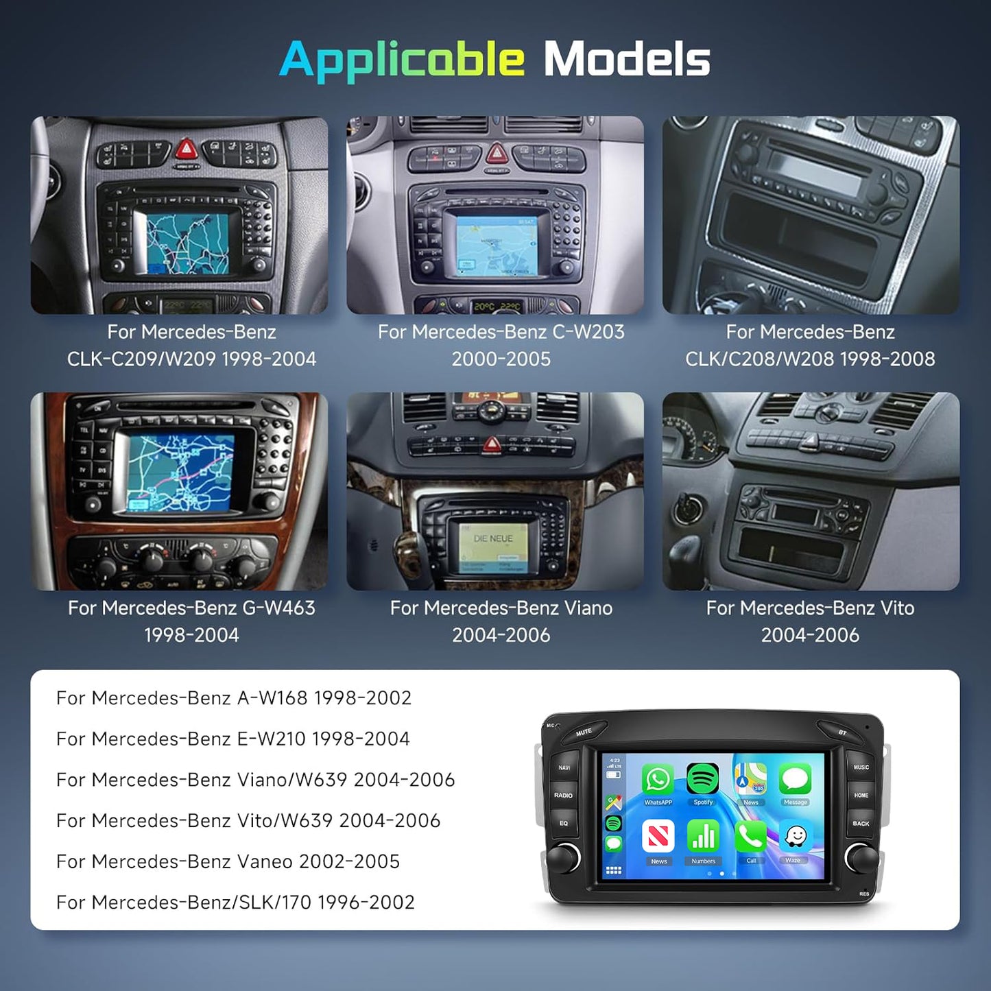 Android Autoradio – Multimedia Speler – Navigatiesysteem – Touchscreen Radio – Bluetooth Handsfree – 7 Inch IPS Scherm – Android 15 – Inclusief Achteruitrijcamera & Microfoon