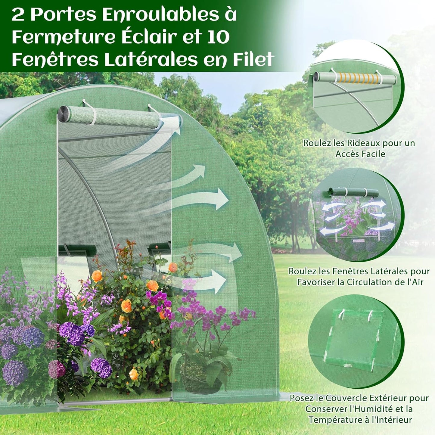 Kweekkas – Tuinkas – Broeikas – Tunnelkas – Plantenkas – Extra Groot 600x300x200 cm – Gegalvaniseerd Stalen Frame