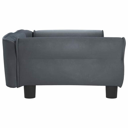 Hondenbed – Hondenslaapplaats – Hondenmand – Hondenmat – Middelgrote Hond – Donkergrijs Velvet – Comfortabele Vulling – Royale Afmetingen 95x55x30 cm