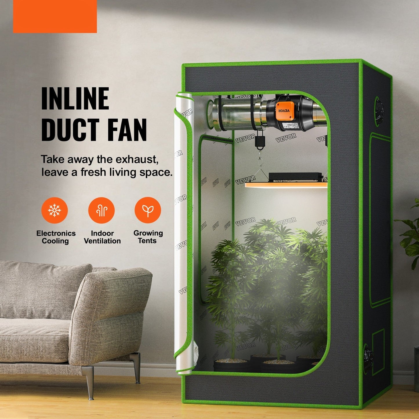 Inline Ventilator – Afzuigventilator – Kanaalventilator – Ventilatieventilator – HVACT Ventilator – 6 Inch – EC Motor Met Variabele Snelheidsregeling – Energiezuinig En Stil