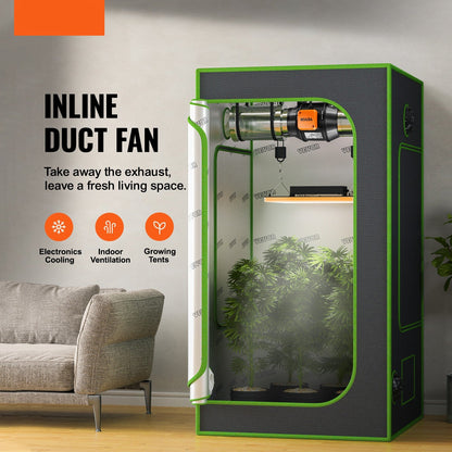 Inline Ventilator – Afzuigventilator – Kanaalventilator – Ventilatieventilator – HVACT Ventilator – 6 Inch – EC Motor Met Variabele Snelheidsregeling – Energiezuinig En Stil