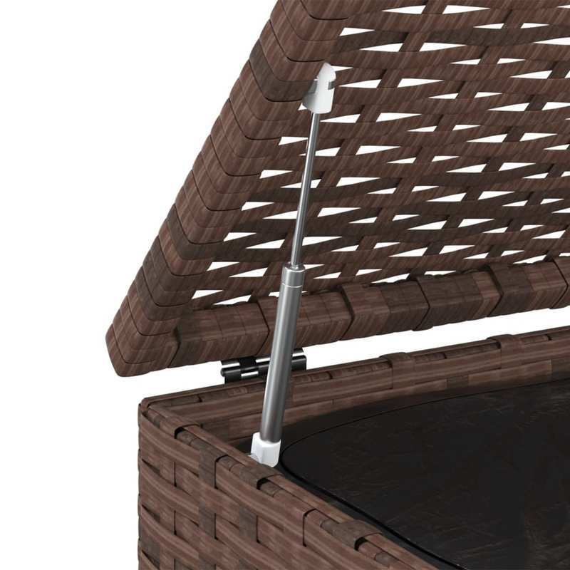 Kussenbox – Opbergbox – Tuinkussenbox – Tuinbox – Buitenbox – Grote Opbergbox 100x97,5x104 cm – Weerbestendig PE-Rattan Design – Hefdeksel Met Gasveer