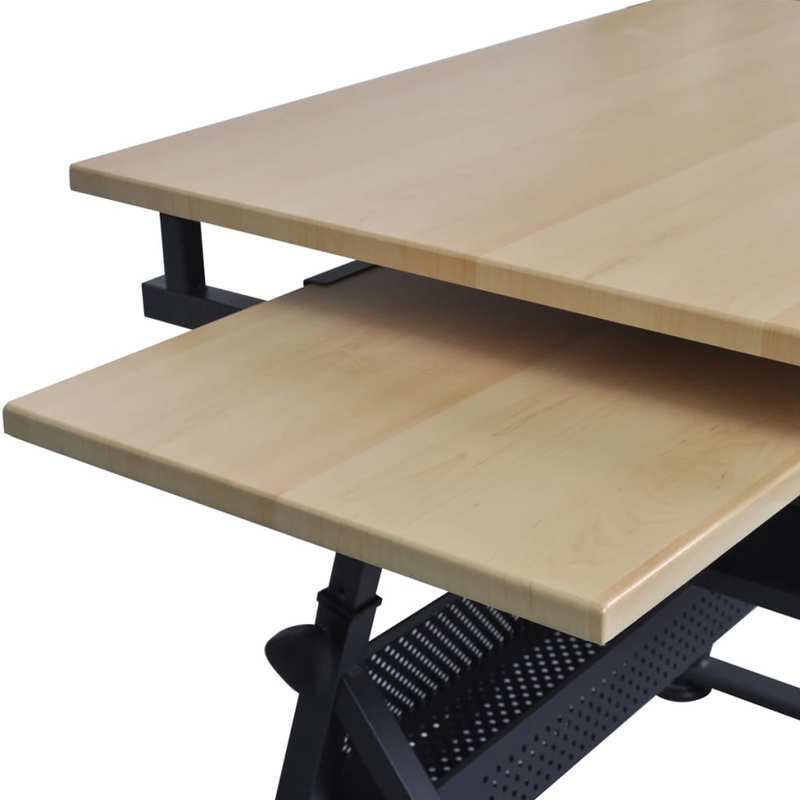 Tekentafel – Tekentafelbureau – Tekenbord – Schetstafel – Ontwerptafel – Marrone Kleur – Verstelbaar Werkblad – Inclusief Comfortabele Kruk