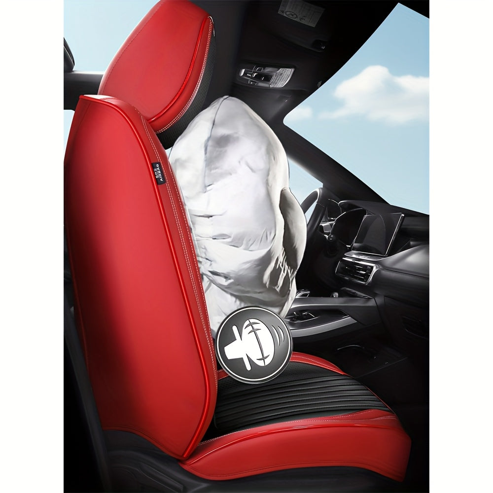 Autostoelhoes – Stoelhoes Auto – Stoelbeschermer – Auto Bekleding – Universele Autostoelhoezen – Nappa Leer – Ademend Comfort – Volledige Voorstoelen + Halve Achterbank