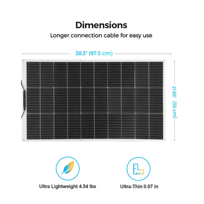 Zonnepaneel Kit – Zonnepanelen Set – Zonnepaneel Set – Zonnepaneel Systeem – 200W Flexibel Monokristallijn – 20A Laadregelaar – 12V Accu Opladen