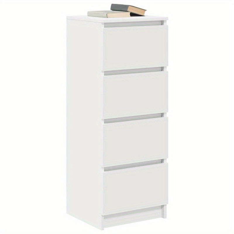 Dressoir – Kast – Opbergmeubel – Ladekast – Sideboard – Wit – Compact 37,5x35x99 cm – Hoogwaardige Hout & Kunstplaat