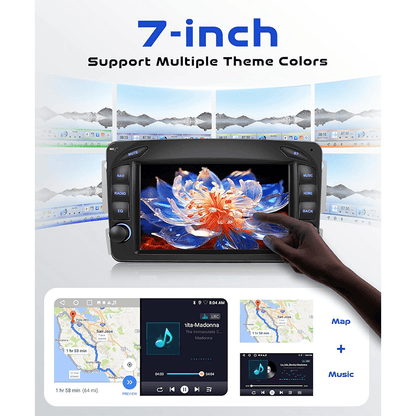 Autoradio – Car Radio – Auto Stereo – Multimedia Speler – In-Dash Radio – 7-Inch HD Touchscreen – Android 15 OS – Draadloze CarPlay & GPS WiFi