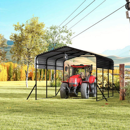 Metalen Carport – Garage Tent – Voertuig Overkapping – Auto Garage – Overdekte Parking – Extra Ruim 450x300x250 cm – Stevig Stalen Frame – Weerbestendig Gable Dak