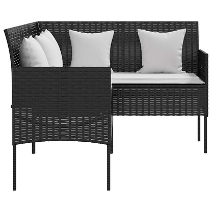 Loungebank – Loungeset – Tuinbank – Loungesofa – Loungebank met Kussens – Weerbestendig PE Rotan – Gepoedercoat Stalen Frame