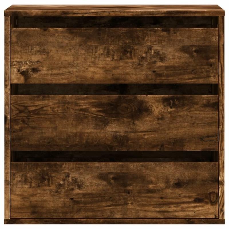 Modern Minimalist Solid Wood Storage Chest of Drawers with Lockable Mechanism - Dark Brown/ Smoke Oak Finish, 4-Drawer Heavy-Duty Floor Cabinet with Spacious Top, Easy Assembly for Bedroom, Living Room & Home Office Organizat