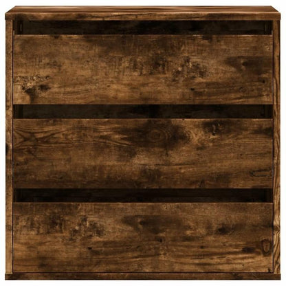 Modern Minimalist Solid Wood Storage Chest of Drawers with Lockable Mechanism - Dark Brown/ Smoke Oak Finish, 4-Drawer Heavy-Duty Floor Cabinet with Spacious Top, Easy Assembly for Bedroom, Living Room & Home Office Organizat