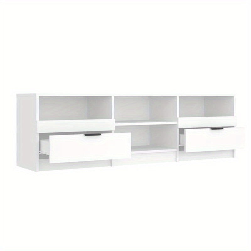 TV meubel – TV kast – Televisiekast – RTV Meubel – Media meubel – Wit MDF hout – 150x33,5x45 cm – Voorgemonteerd