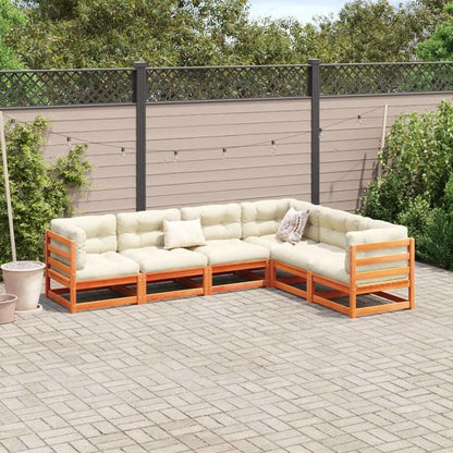 6-delige Tuinset – Lounge Set – Balkonmeubilair – Buitenbank – Tuinmeubelen – Massief Pinewood – Comfortabele Kussens