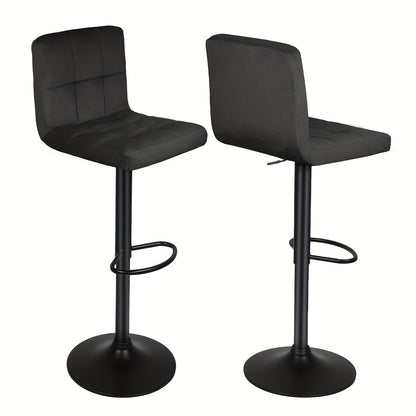 2pcs Heavy-duty Velvet Bar Stools with Footrest, Adjustable Swivel Chairs for 90cm Counters, Counter Height Stools, Kitchen Stools For Counter, Kitchen Counter Stool, Rustic Bar Stools, Velvet Counter Stools, Kitchen Counter
