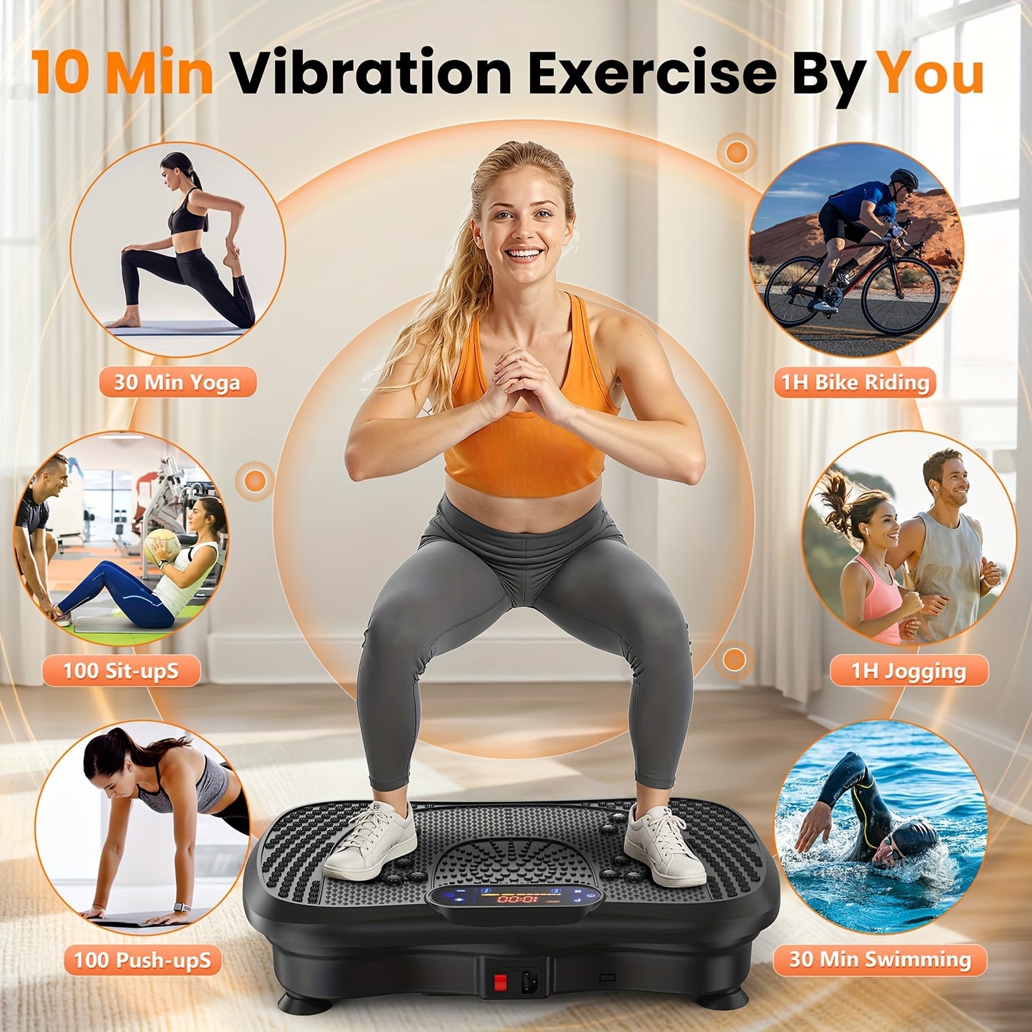 Fitnessapparaat – Fitness Vibrator – Gymapparaat – Trainingsapparaat – Fitness Equipment – 12,3 kg Trillingen – Max Belastbaar 150 kg