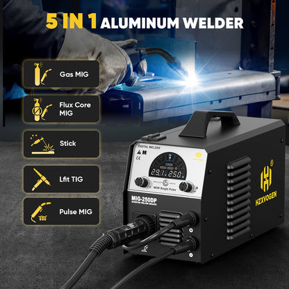 Lasapparaat – MIG Lasmachine – TIG Lasapparaat – Elektrode Lasmachine – Draadloos Lassen – 250 Ampère – Digitale Besturing met LED Display