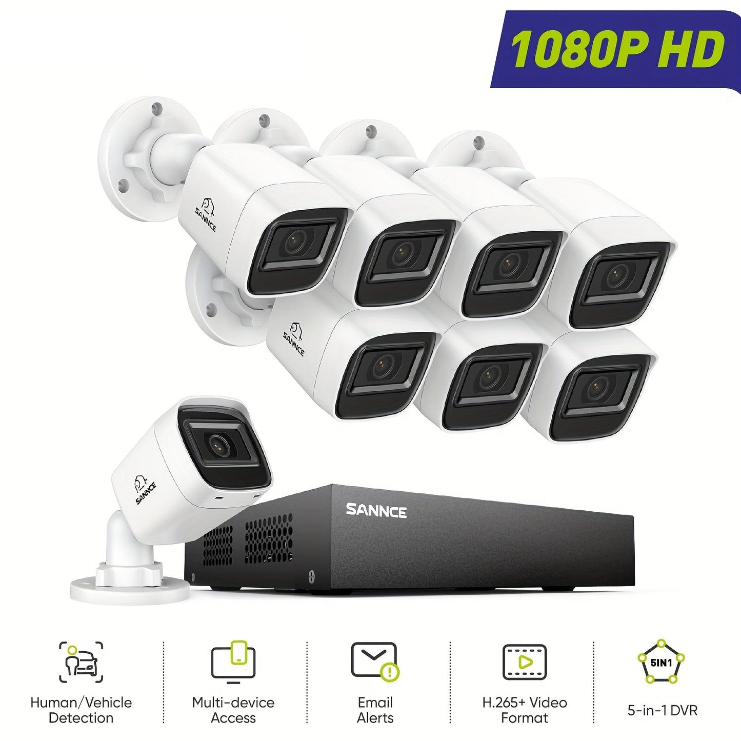 Bewakingscamera Kabel – Beveiligingskabel – Stroomkabel – Camera Voedingskabel – Harde Bedrading – 110V/220V Voeding – Wit Ontwerp