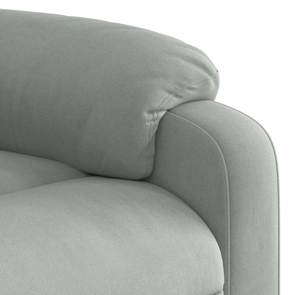 Fauteuil – Relaxstoel – Zetel – Loveseat – Loungechair – Handmatig Verstelbaar – Lichtgrijze Stof