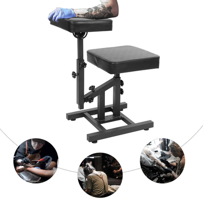 Adjustable Tattoo and Hair Chair | Multiple Use, Aluminum Frame, Open Back, Includes Cushion, No Wheels - NaMaSyo