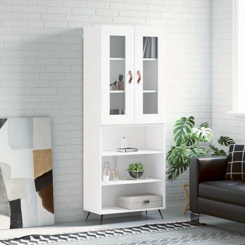 Hoge kast 69.5x34x180cm bewerkt hout wit, Haute Armoire Rangement Chambre, Armoire En Hauteur Rangement, Armoire Haute Noir Rangement, Armoire En Coinde Rangement Haute, Haute Armoire De Rangement, Armoire Rangement Menteau,