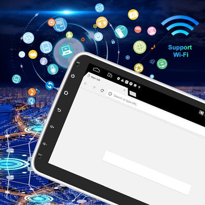 Autoradio - Single Din voor Android-autoradio Touchscreen 10-inch verticaal scherm 1 Din-autoradio met wifi, gps, FM, Mirror Link + achteruitrijcamera (optioneel)