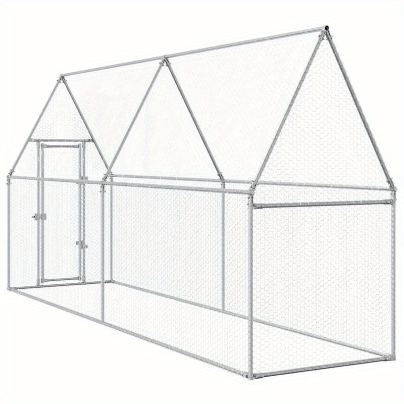 Kippenren – Kippenhok – Hennenhok – Kipren – Kippenkooi – Gegalvaniseerd Staal – 400x100x190 cm – Goede Ventilatie – Weerbestendig