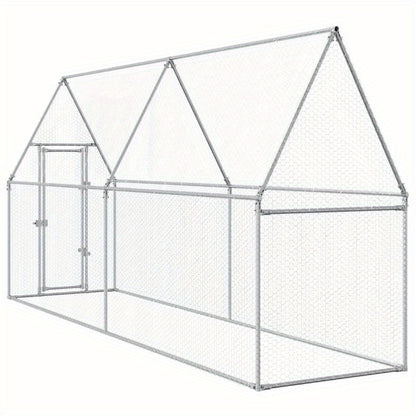 Kippenren – Kippenhok – Hennenhok – Kipren – Kippenkooi – Gegalvaniseerd Staal – 400x100x190 cm – Goede Ventilatie – Weerbestendig