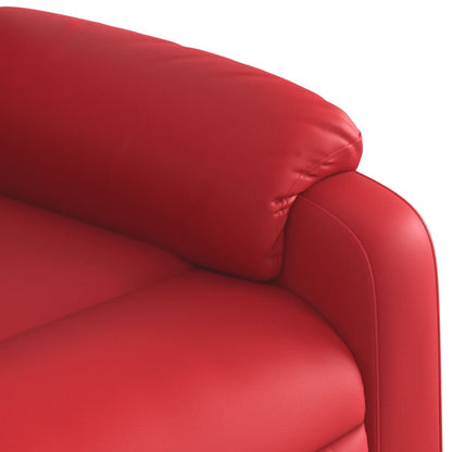 Elektrische Relaxstoel – Elektrische Relaxfauteuil – Elektrische TV-Stoel – Elektrische Ligstoel – Elektrische Massagestoel – Rood Kunstleer – Verstelbaar Tot 135°