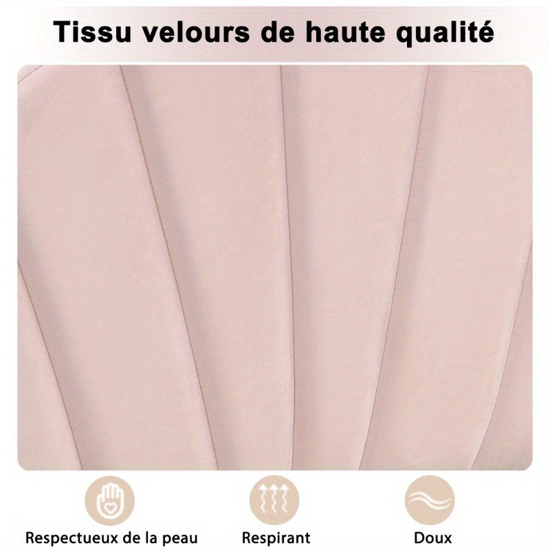 Uitschuifbaar Bed – Tweepersoonsbed – Bedframe – Slaapbank – Bedbodem – 140x190 cm – Velvet Gestoffeerd – Verstelbare Rugleuning met Gouden Poten