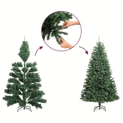Artificial Christmas Tree Measuring 2.1 Meters, Perfect for Festive Centerpieces, Featuring a Large Snowflake Design, a White Articulated Spruce, And Easy-To-Assemble Decorations.