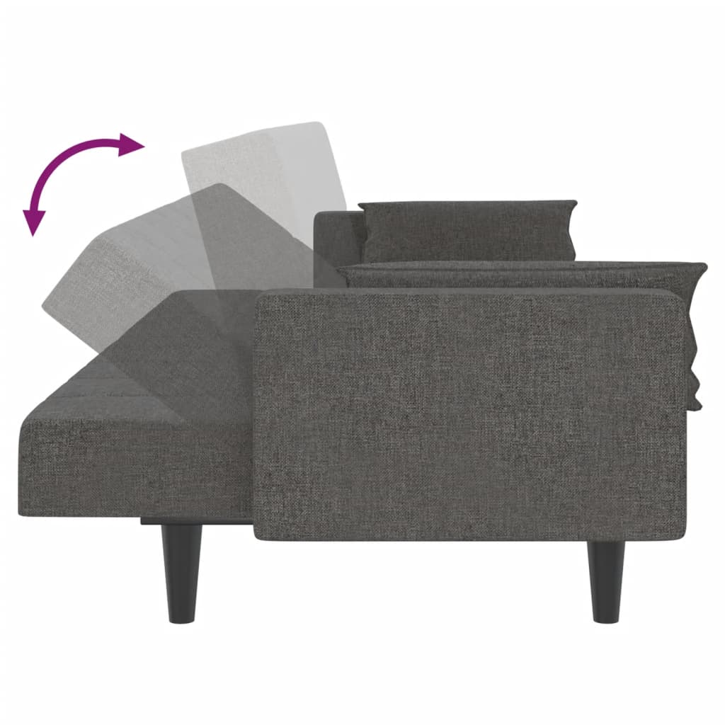 Slaapbank – Slaapstoel – Slaapbankje – Slaapbankje 2-zits – Bedbank – Blauw – Compact 2-Zits – Met Stabiel Metalen Frame