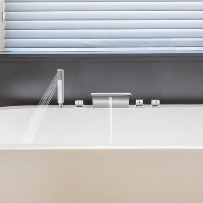 Badkraan – Badmengkraan – Badthermostaat – Douchekraan – Badarmatuur – Messing Met Chroom Afwerking – Compleet Met Handdouche En Watervaluitloop
