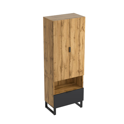 kledingkast – kledingrek – vrijstaande kast – opbergkast – houten hangkast – massief hout – verstelbare planken – direct gebruiksklaar