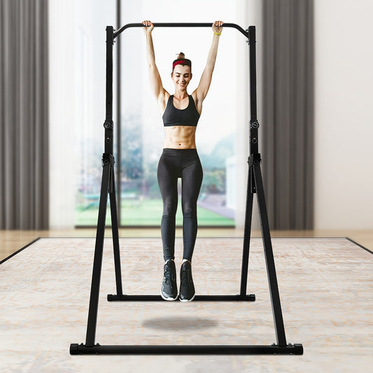 Pull Up Bar – Dips Station – Power Tower – Fitness Rek – Thuisgym – Verstelbare Hoogte – Carbonstaal – Max. 200 kg Belastbaar – Vouwbaar & Vrijstaand