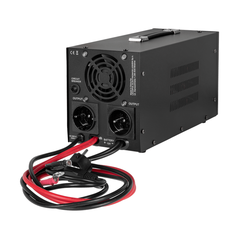 Noodstroomunit – UPS – No-break – Back-up Stroomvoorziening – Noodvoeding – 1000VA / 700W Vermogen – Zuivere Sinusgolf Uitgang