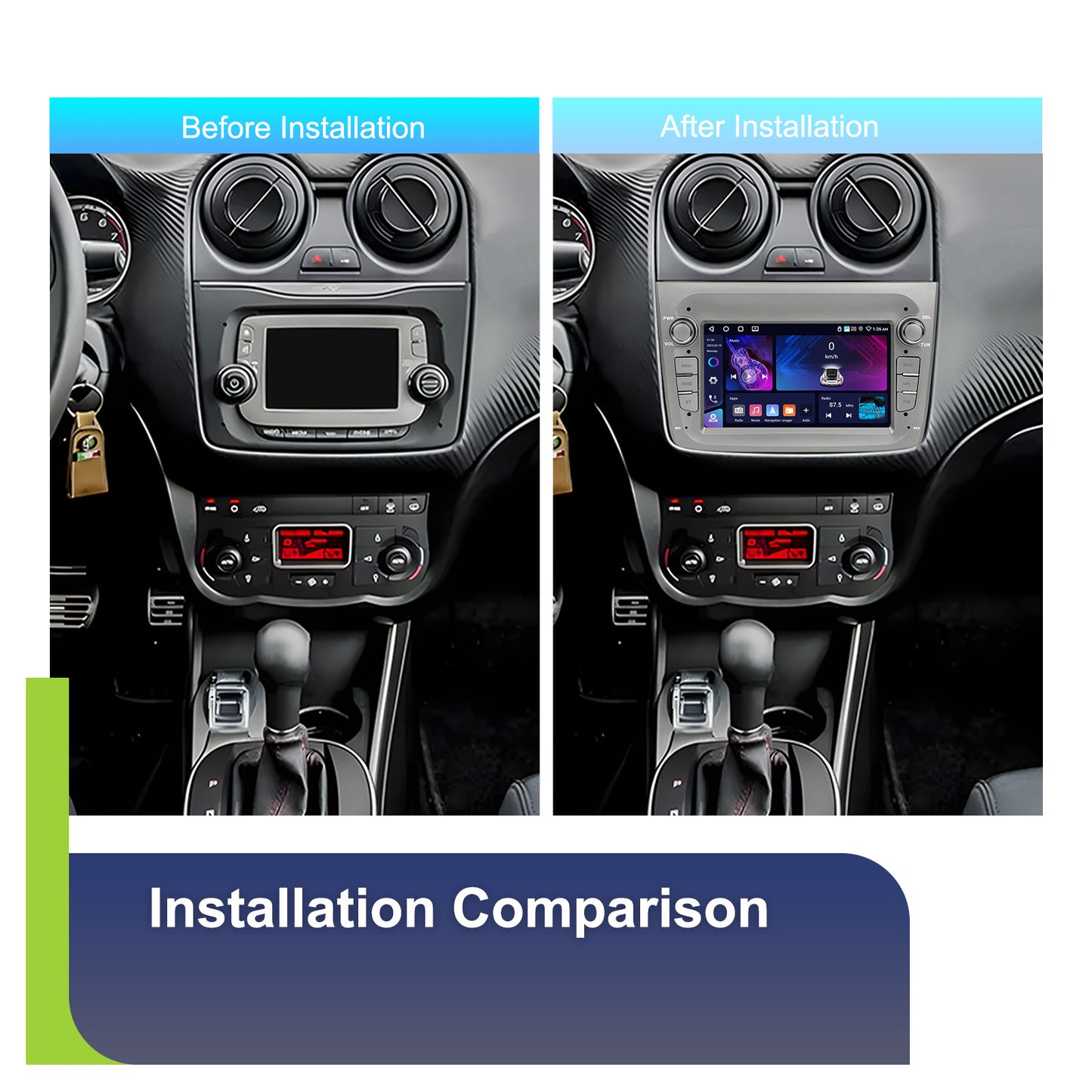 Autoradio – Android Multimedia Unit – Car Radio – Auto Stereo – Auto Audio – 7 Inch HD Touchscreen – Android 15 OS – Wireless CarPlay & Android Auto – GPS Navigatie – Bluetooth 5.0 – Achteruitrijcamera & Microfoon – 4GB+64GB – WiFi Connectivity