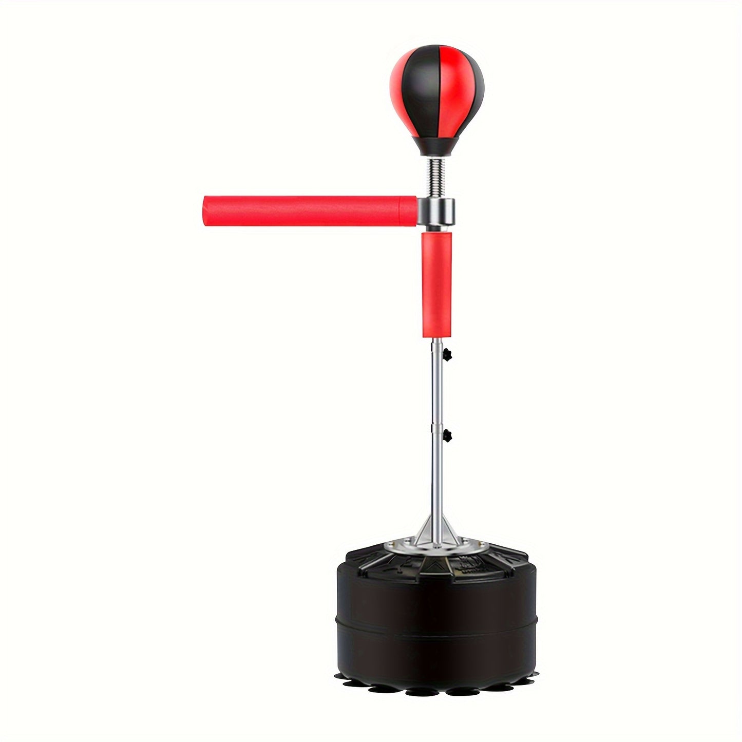 Boksbal – Bokszak – Trainingshulpmiddel – Reactietrainer – Bokstrainer – Verstelbare Hoogte – 360° Roterende Swing Arm – Rood