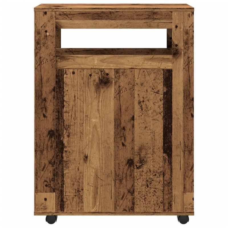 Smalle Badkamerkast – Waskast – Opbergkast – Plank – Karretje – Oud Hout – Op Wieltjes – Veel Opbergruimte