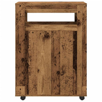 Smalle Badkamerkast – Waskast – Opbergkast – Plank – Karretje – Oud Hout – Op Wieltjes – Veel Opbergruimte