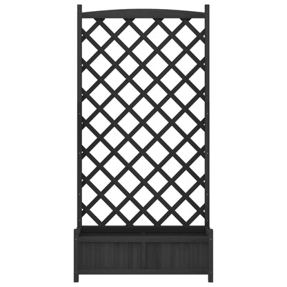 Plantenbak – Tuinbak – Plantenbak Met Klimrek – Houten Plantenbak – Massief Dennehout – 90x35x180 Cm – Ventilatie En Afwatering
