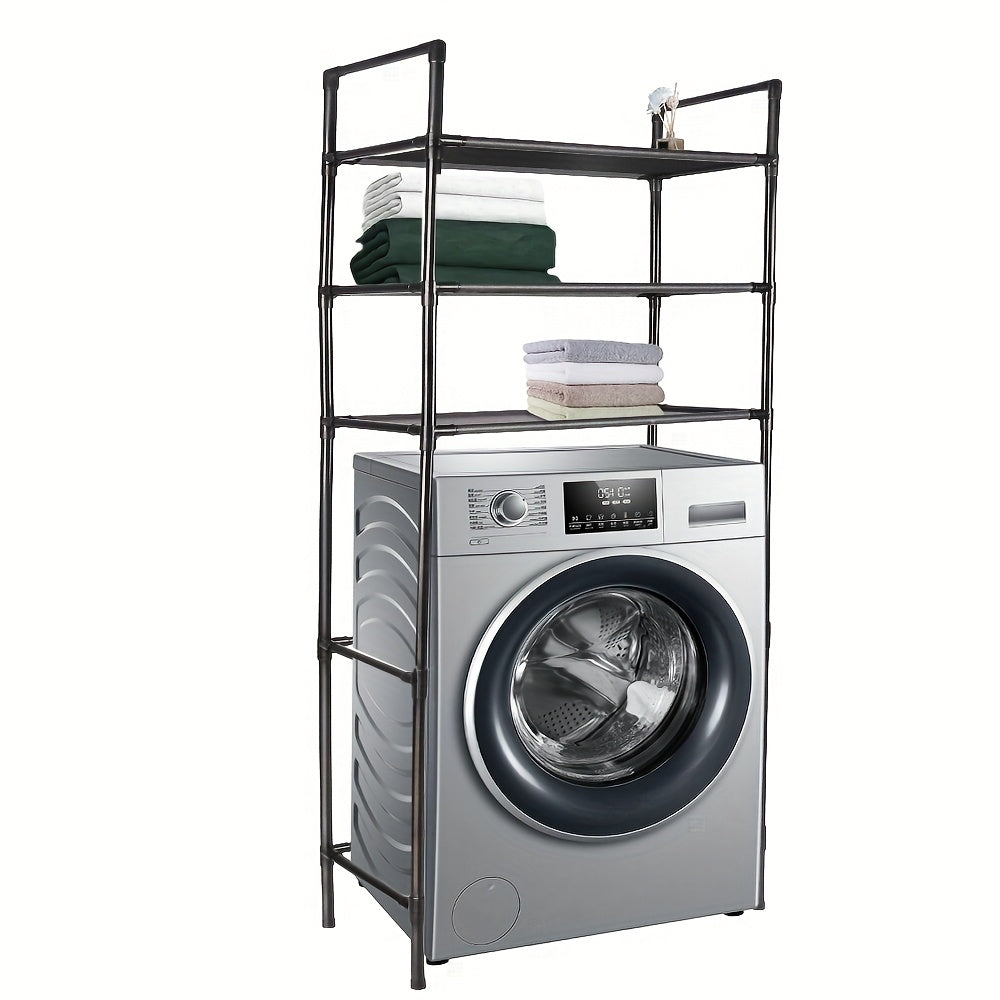 Tall 3-Tier Storage Shelf 50x26x150cm | Space-Saving Floor Organizer with Non-Woven Cover & PP Frame | for Bathroom, Kitchen, Study Room In Apartments, Shelves