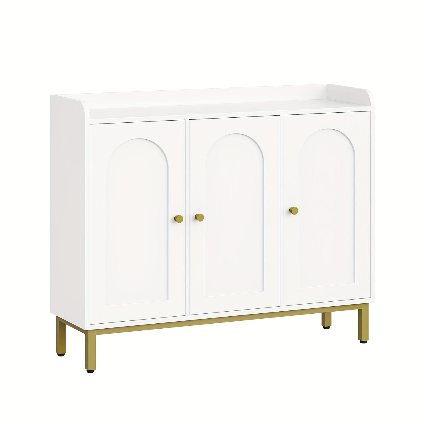 Sideboard – Opbergkast – Keukenkast – Woonkamerkast – Dressoir – 3 Deuren Met Verstelbare Planken – Compact Wit Design 30x100x80,5 cm
