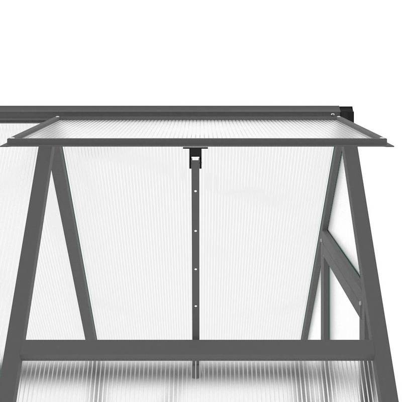 Kweekkas – Plantenkas – Serre – Tuinkas – Groentekas – Aluminium Frame – Antracieten Basis – 169x114x202 cm – Robuust & Weerbestendig
