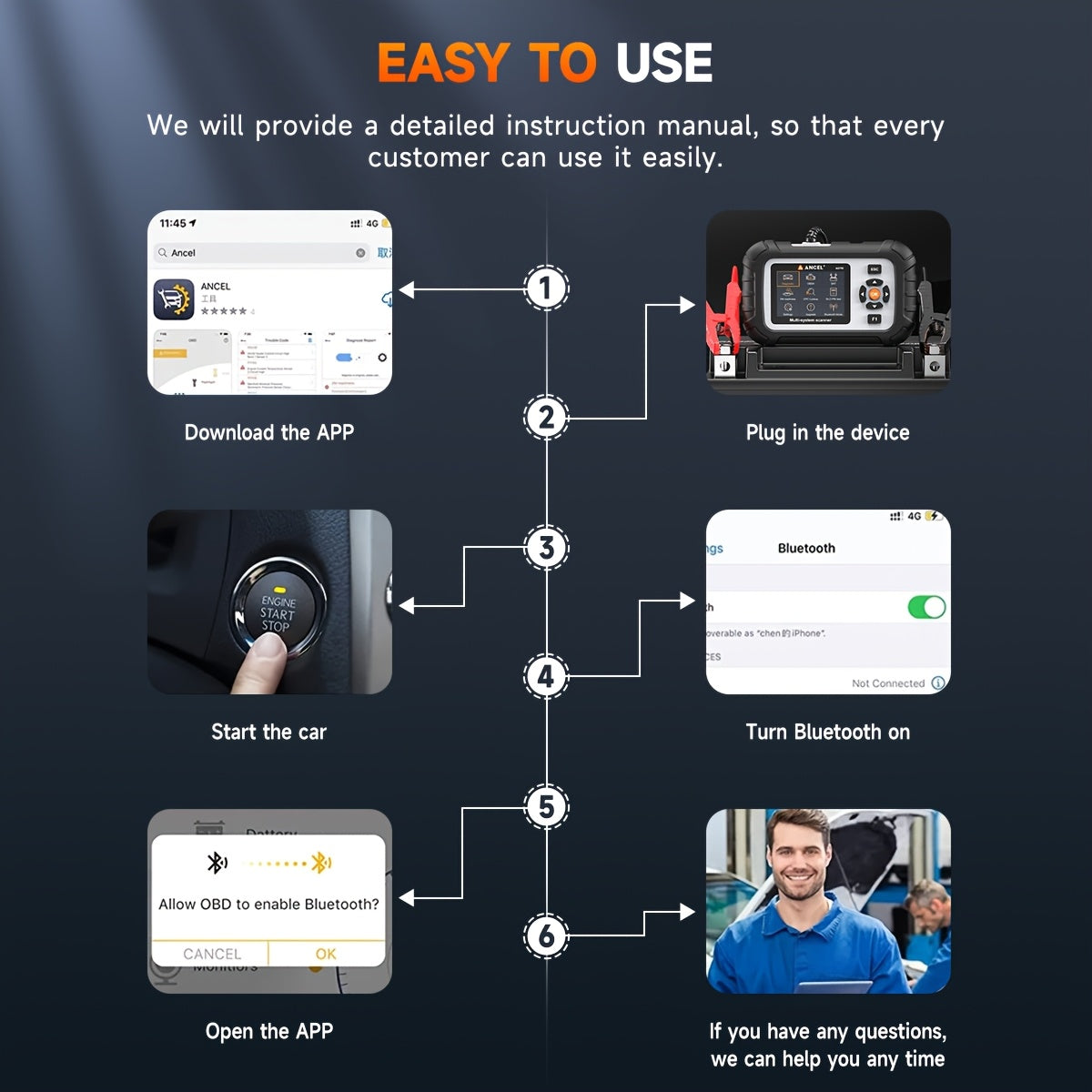 OBD2 Autodiagnose Tool – Auto Scanner – Motor Diagnosetester – Foutcode Uitlezer – Diagnosesysteem – Touchscreen Android – Gratis Levenslange Updates