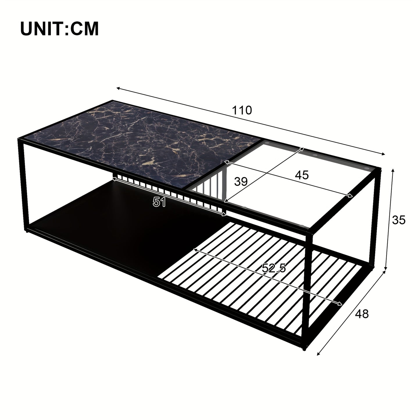Coffee Table With Glass Wrought Iron Coffee Table With Lots Of Storage Space