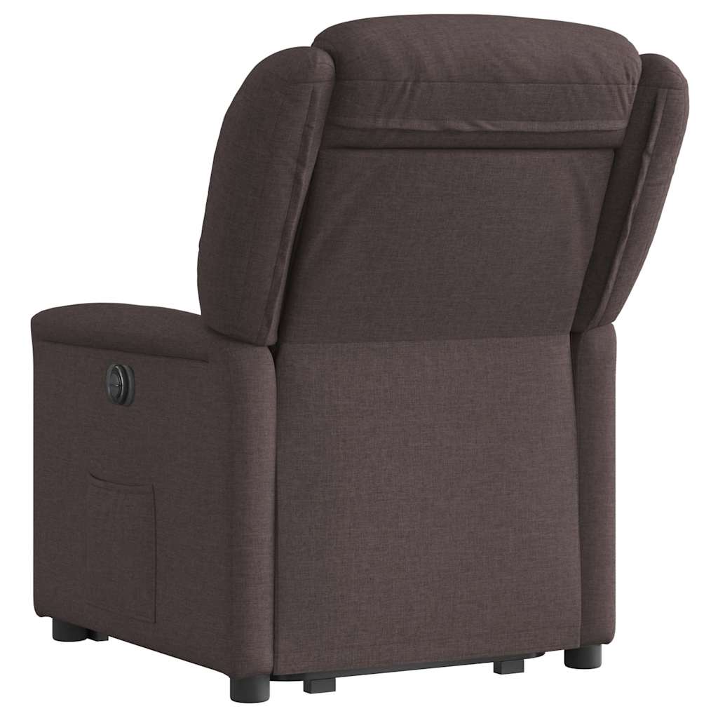 Elektrisch Verstelbare Sta-op Stoel – Relaxfauteuil – Opsta Stoel – Seniorenstoel – Verstelbare Relaxstoel – Donkerbruin – Elektrische Liftfunctie – Ademend Comfortabele Bekleding