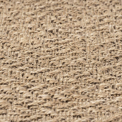 Buitentapijt – Buitenmat – Vloerkleed – Tuintapijt – Outdoorkleed – Rond – Polypropyleen Jute Look – 200 cm Diameter – UV-bestendig